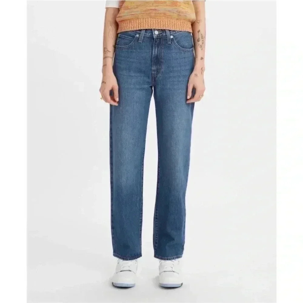 NWT Levi's• Women's Mid-Rise '94‎ Baggy
Straight Jeans - Indigo Worn In 25